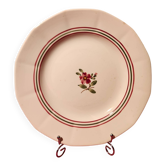 Round plate flat Armelle Sarreguemines hand-painted