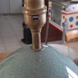 Celadon green cracked earthenware egg lamp foot