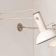 Pair of XL vintage wall lights in matte white metal, France 1970.