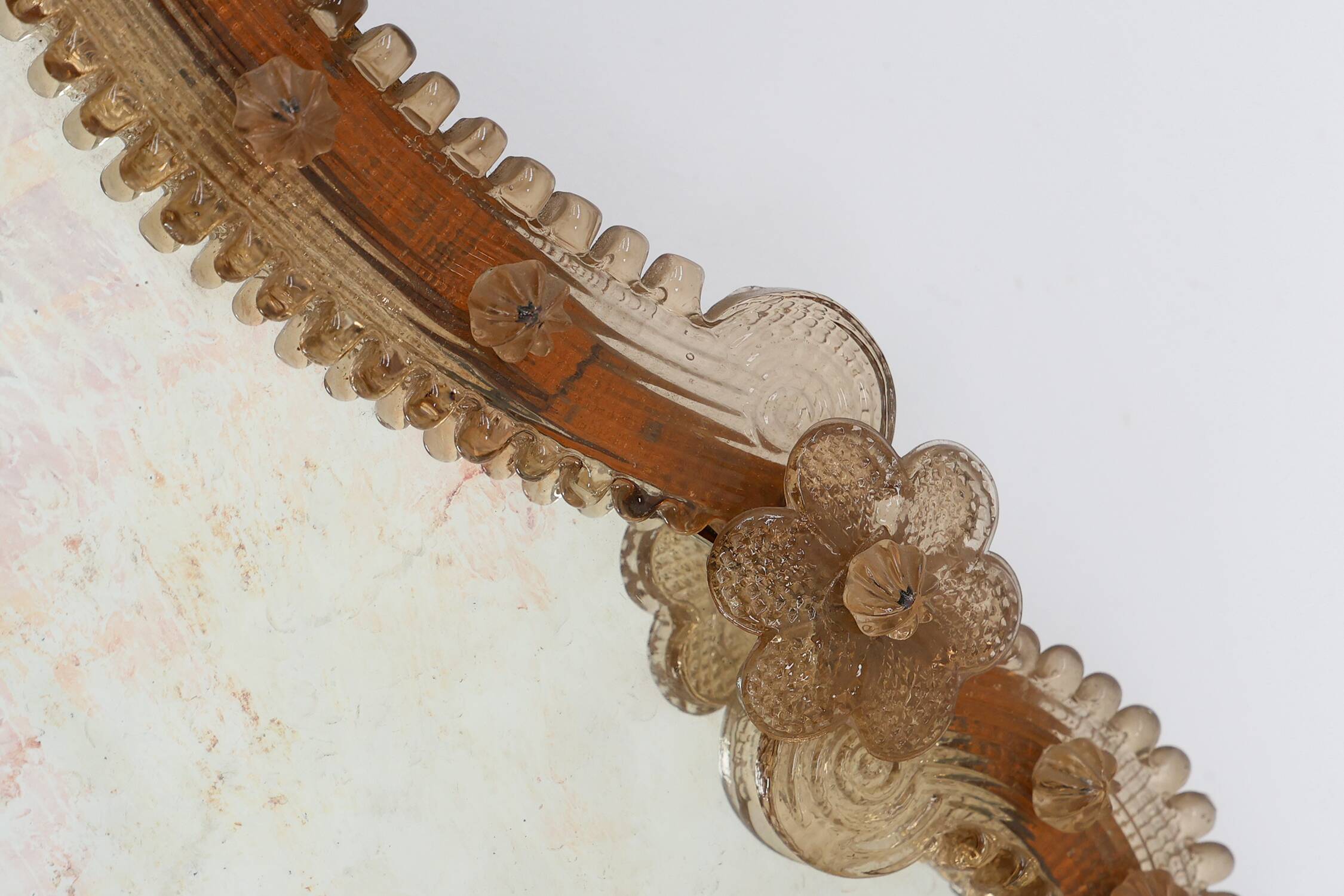 Rare large Venetian Mirror in Murano glass by  Art Venitien, model Campanil