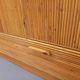 Vintage rattan and light wood storage unit from the 60s