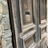 Double old oak door