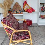 Vintage bamboo sofa 90