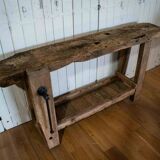 Old restored carpenter's workbench