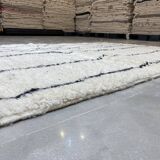 Tapis laine blanc & noir berbère 160x255cm