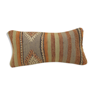 Housse coussin vintage 20x40 cm kilim