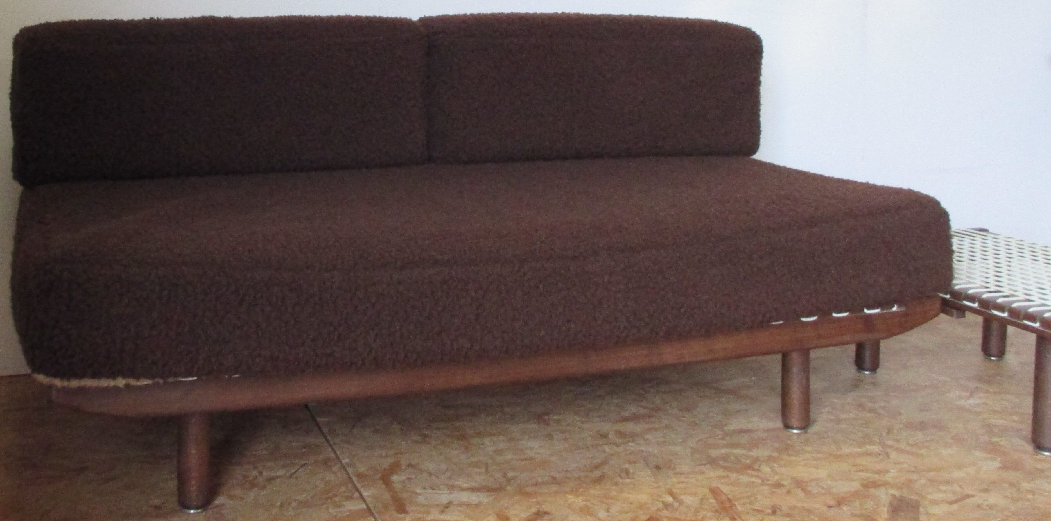 Sofa modular 70's table low seat/bed