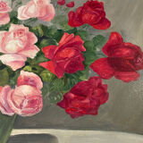 Painting vintage pink flowers