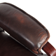Vintage swivel lounge chair in rosewood and danish leather retro 70s design