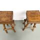Pair of brutalist bar stools, France, 1950s