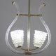 Amazing 2 Light Clear Rostrato Murano Glass Chandelier by Barovier & Toso,