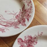 4 plates in iron earth opaque poppies, from Gien