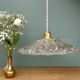 Vintage moulded glass pendant light - tableware collection - (CVE1)