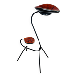 50s ceramic ashtray on stand, empty pocket