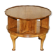 Vintage 1940s Burr Walnut swivel coffee table.