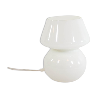 Classic mushroom lamp opaline glass white 80s