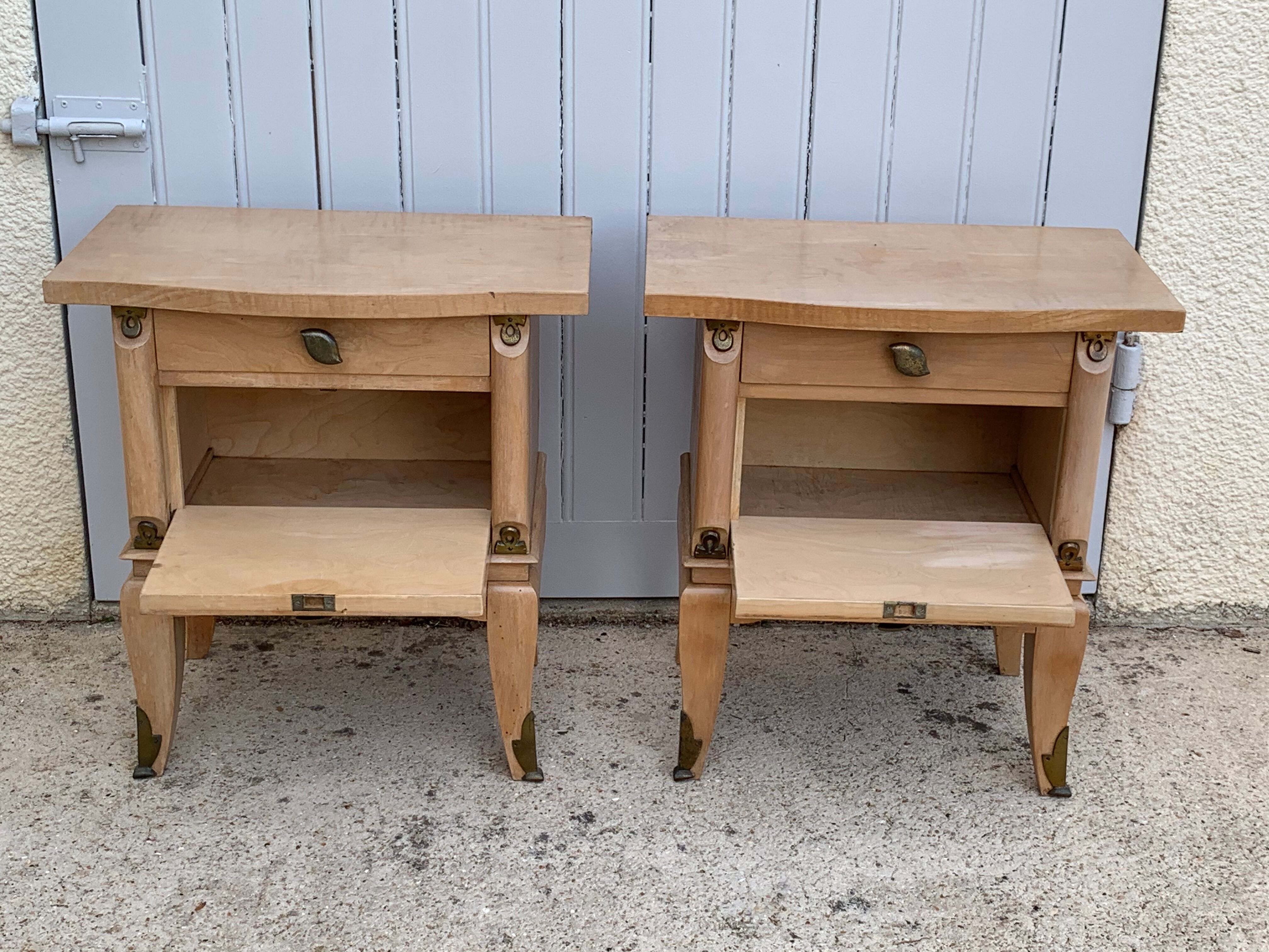 Pair of art deco bedsides
