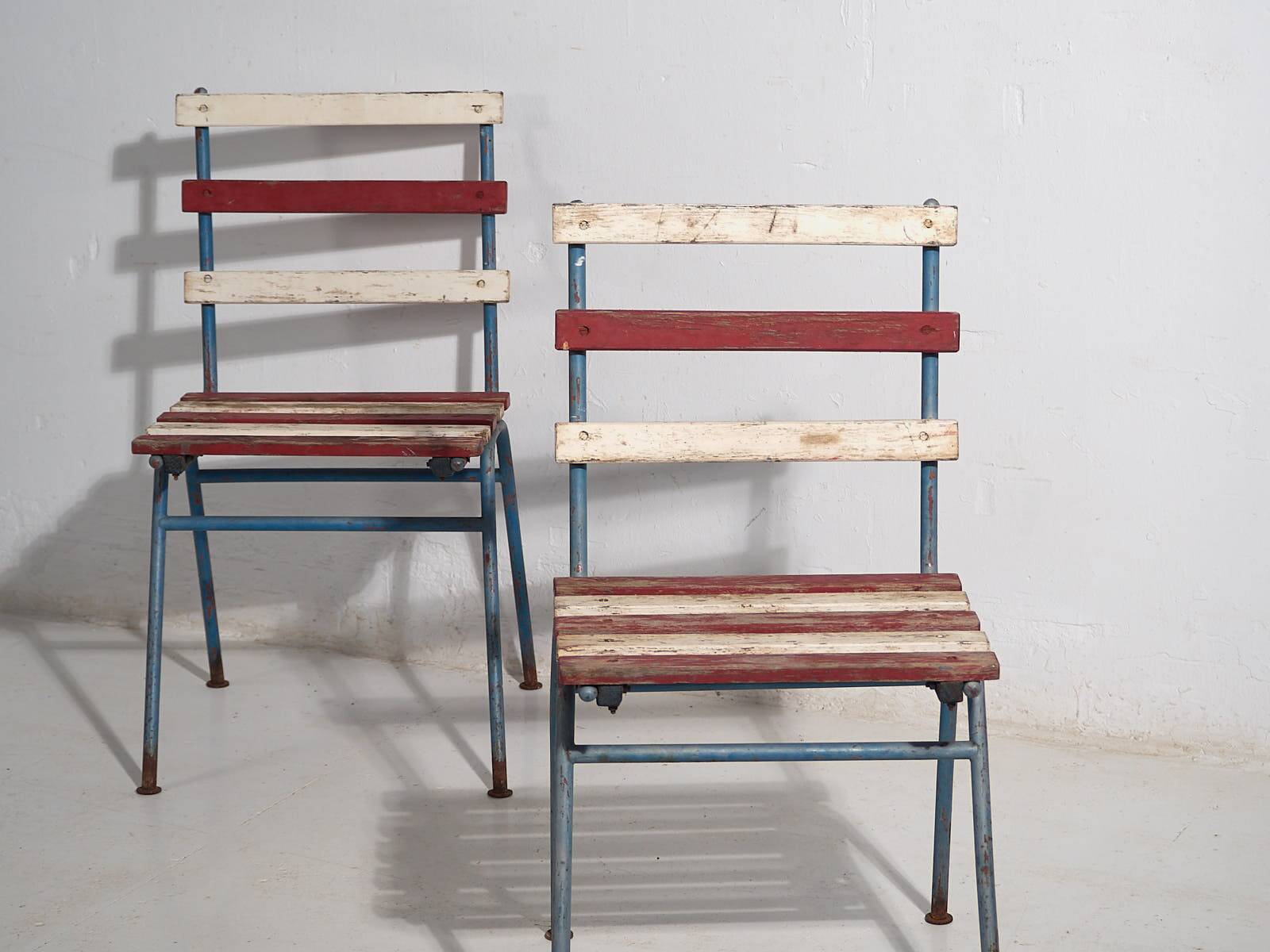 Chaises de jardin anciennes (c.1920). Ensemble de 2 pièces #1