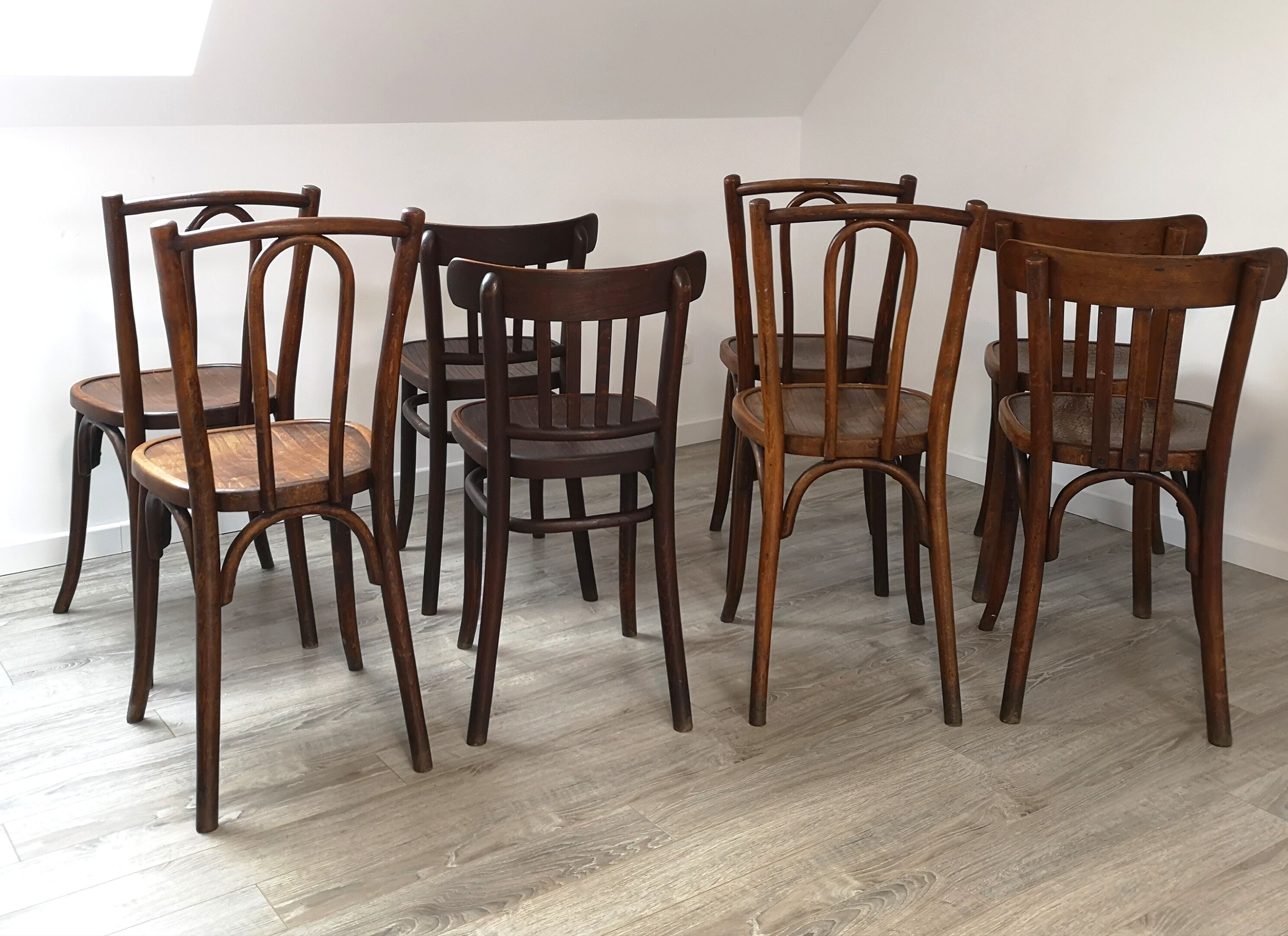 Set of 6 chairs bistro mismatched