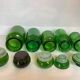 5 bonbonnières verre vert, années 70