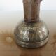Pair of hammered raw steel and leather lamps 40 50s