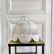 Rattan and wicker flower suspension