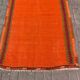 4x6 orange kilim rug, rug for kitchen, Anatolian rug, Kelim carpet