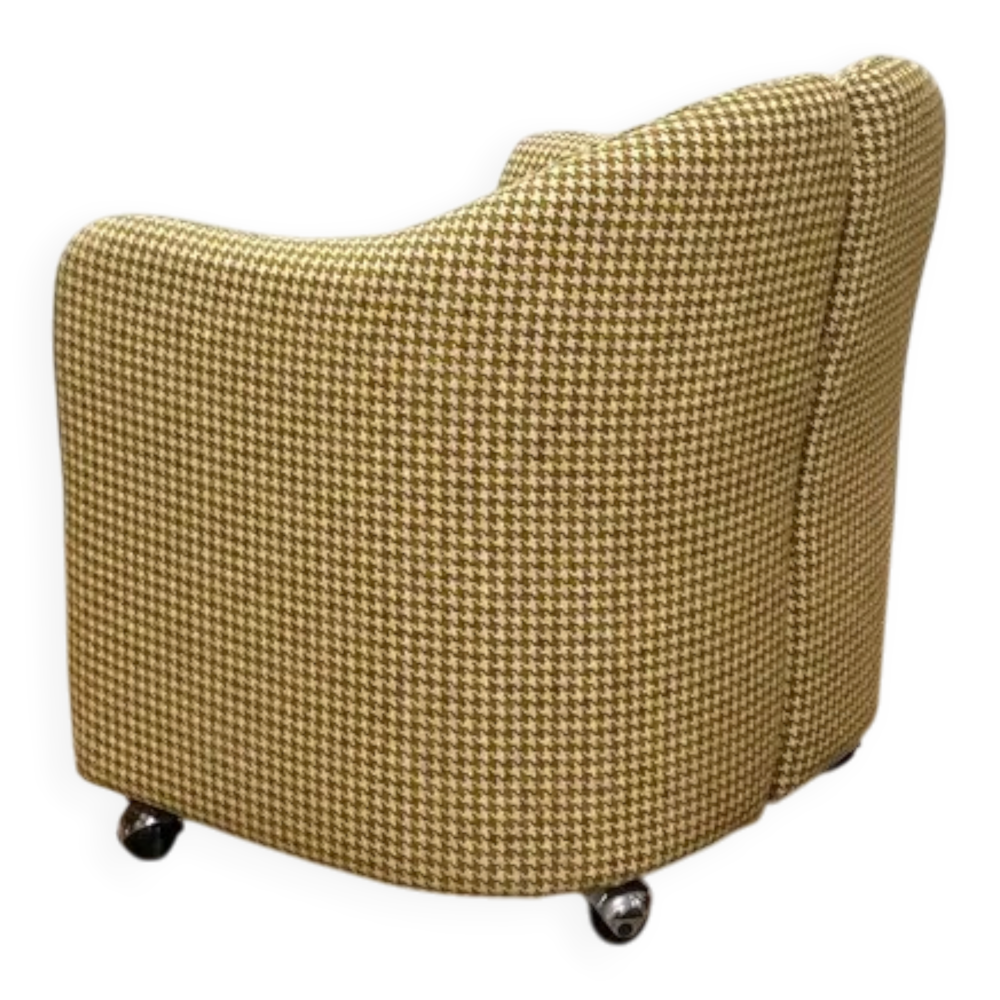Eugenio Gerli Armchair for Tecno Reupholstered Houndstooth, 1970s