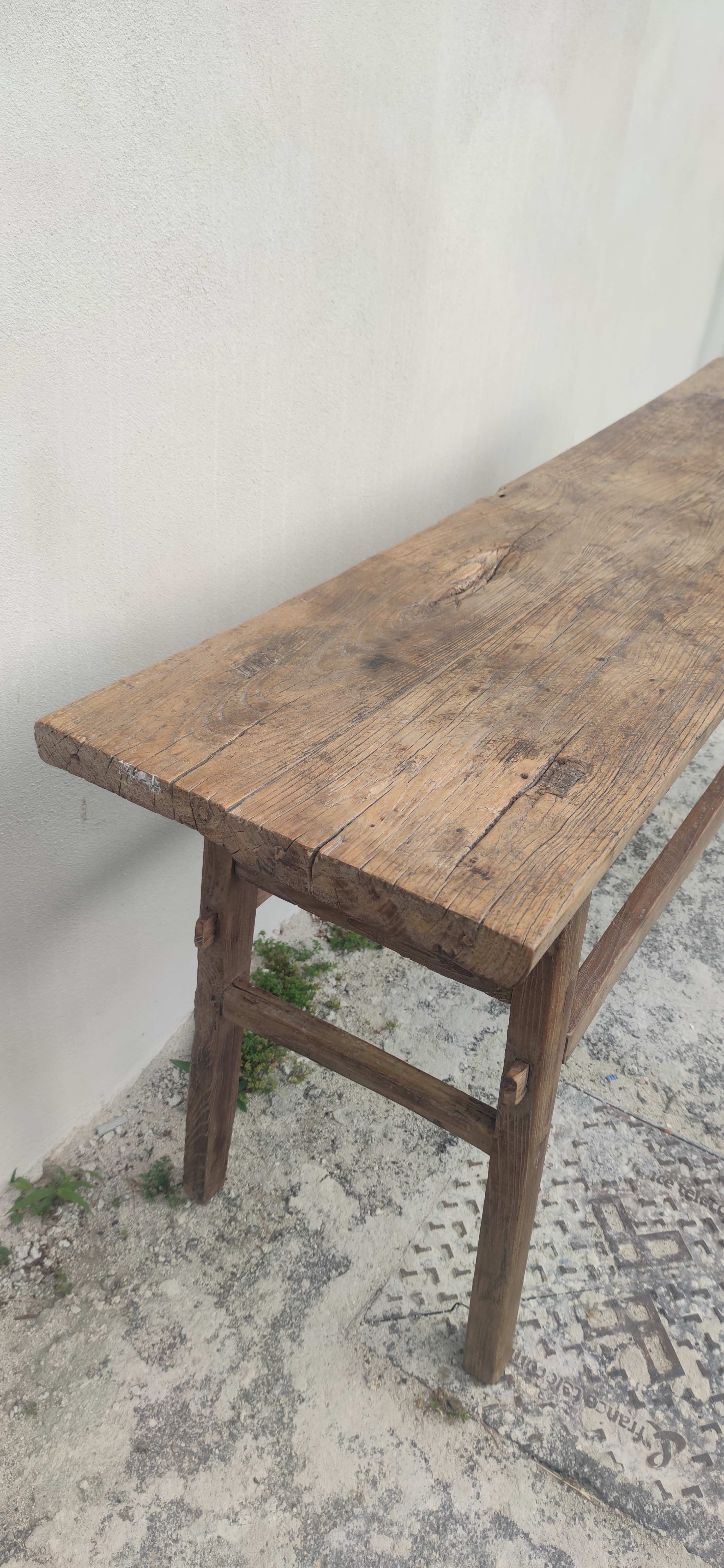 Asian elm console
