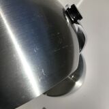 Pair of vintage brushed aluminum eyeball wall lamps