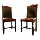 Duo de chaises tapissées style Louis XIII