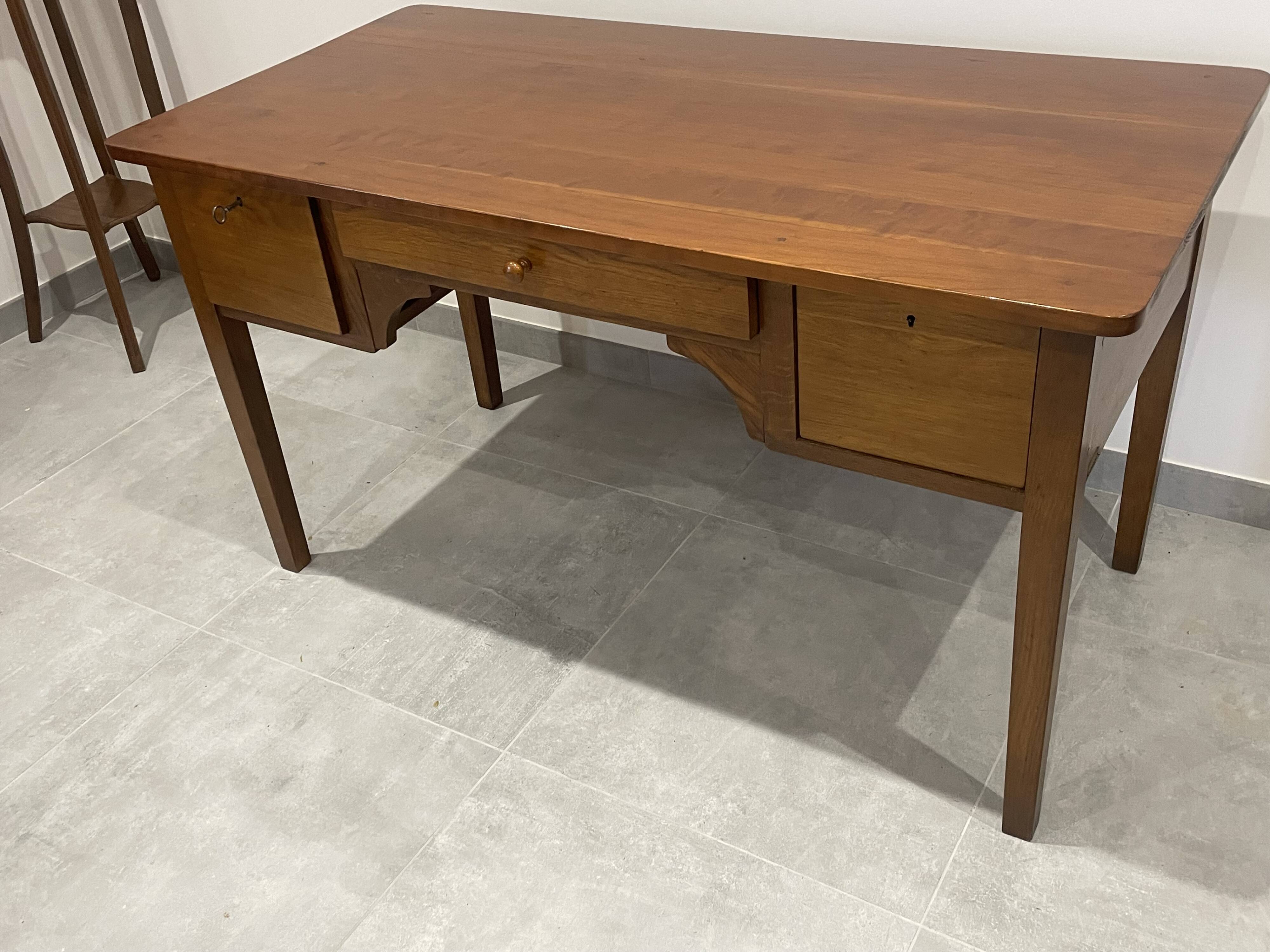 Beautiful natural wood desk from Chez Grange