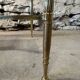 Vintage 1970s brass neoclassical style coffee table