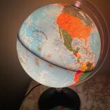 SEDIJE France illuminated terrestrial globe from the 70s