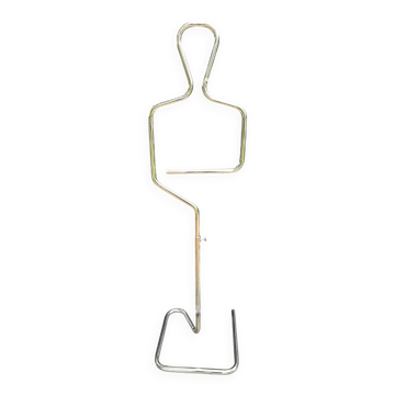Chrome tubular valet stand in a human silhouette shape, 1980s