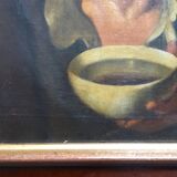 "Spanish beggar with bowl" oil on canvas 19th century