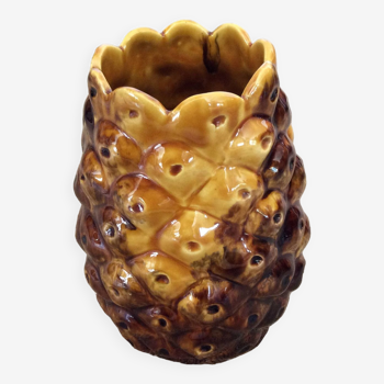 Vase barbotine ananas