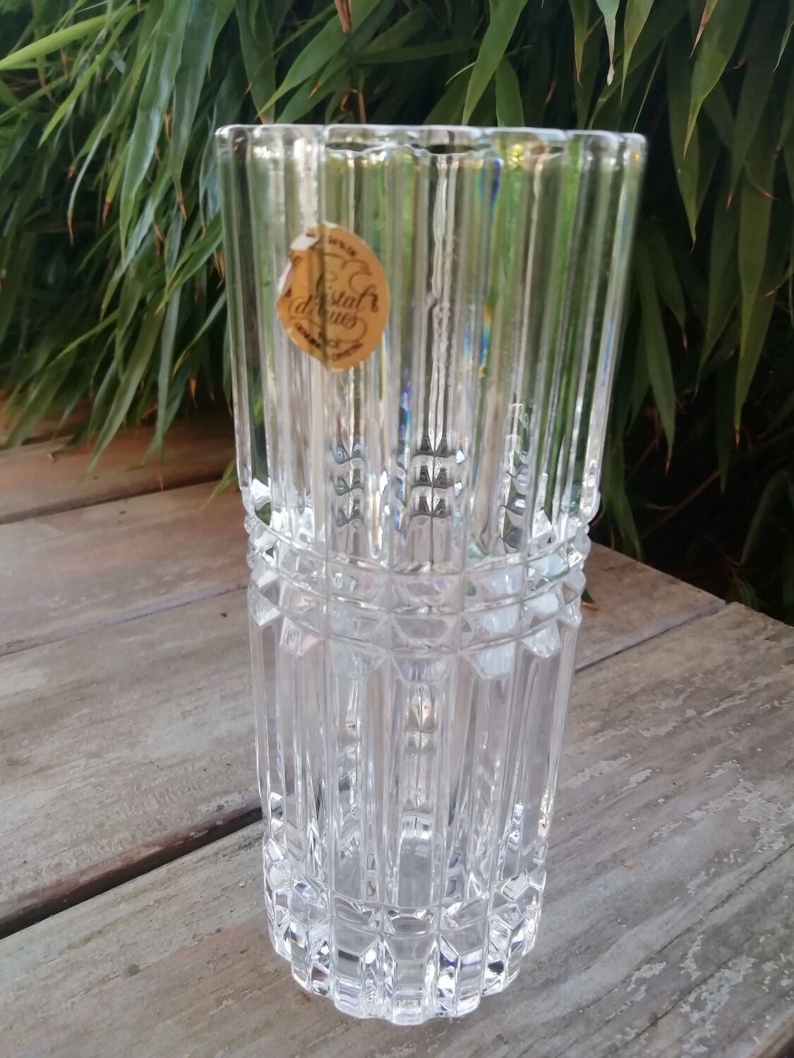 Vase cristal moulé