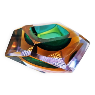 Cendrier ou vide-poches en verre de Murano des années 1960, par Flavio Poli pour Seguso. Fabriqué