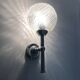 Pair of vintage Karl Lenz wall sconces. Chrome-plated metal and glass