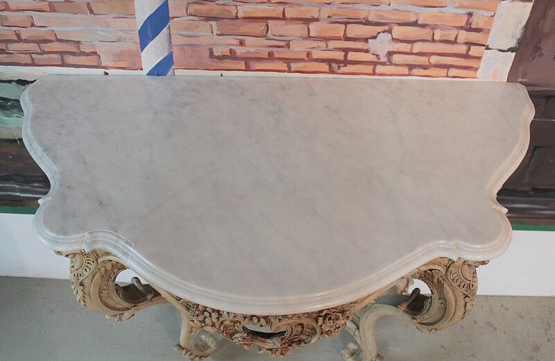 Natural wood XIX Louis XV console