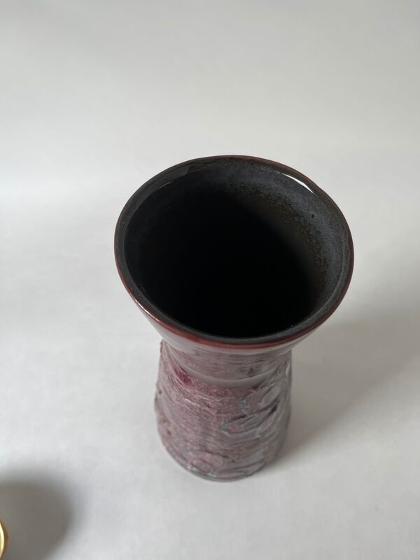 Grand vase Fat Lava Strehla DDR 1960 vintage