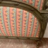 Louis XVI style bed in patinated beech, 20th century