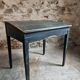 Bureau d'école français ancien, bureau d'écriture noir, bureau à abattant, vers 1900