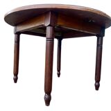 Antique oval round table with solid wood extension