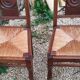 6 chaises et deux fauteuils brutaliste