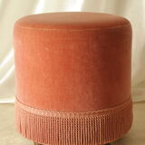 Ottoman ottoman vintage pink velvet
