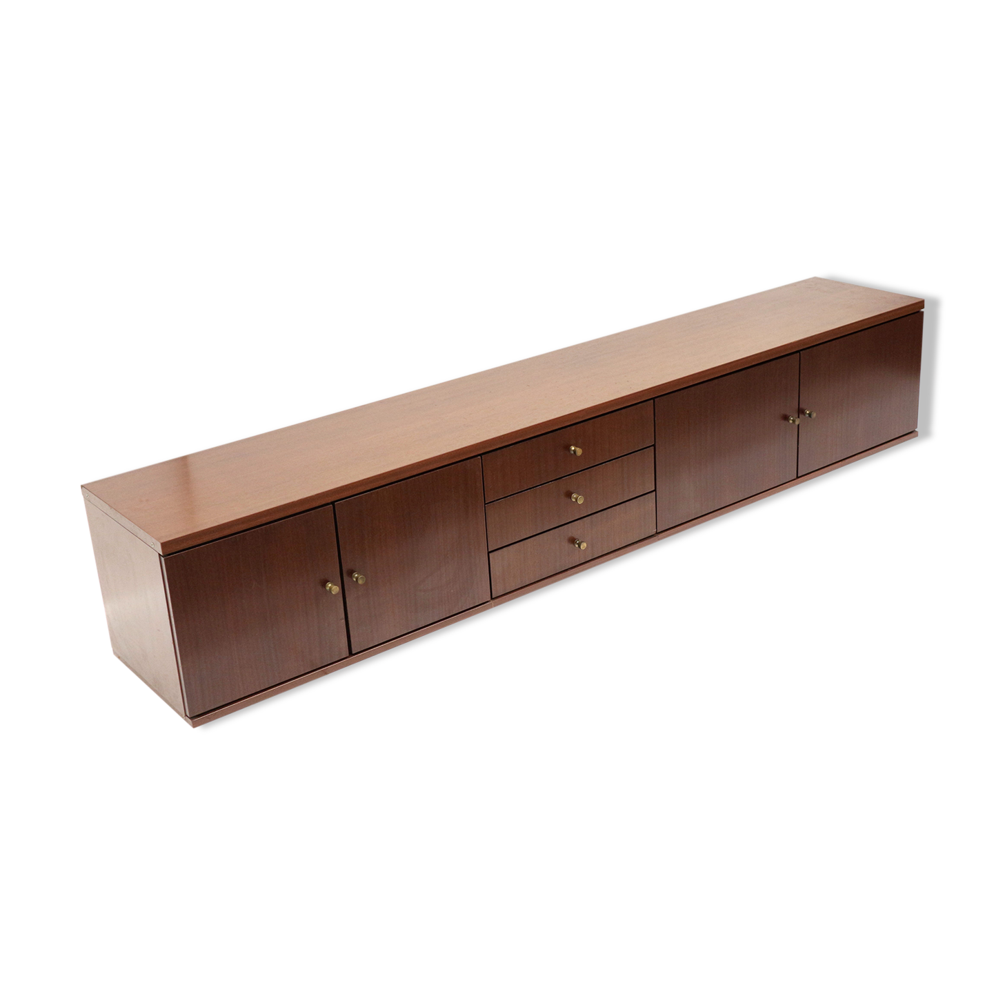 Hanging vintage low sideboard from the 1970s