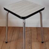 White marbled formica stool 70s