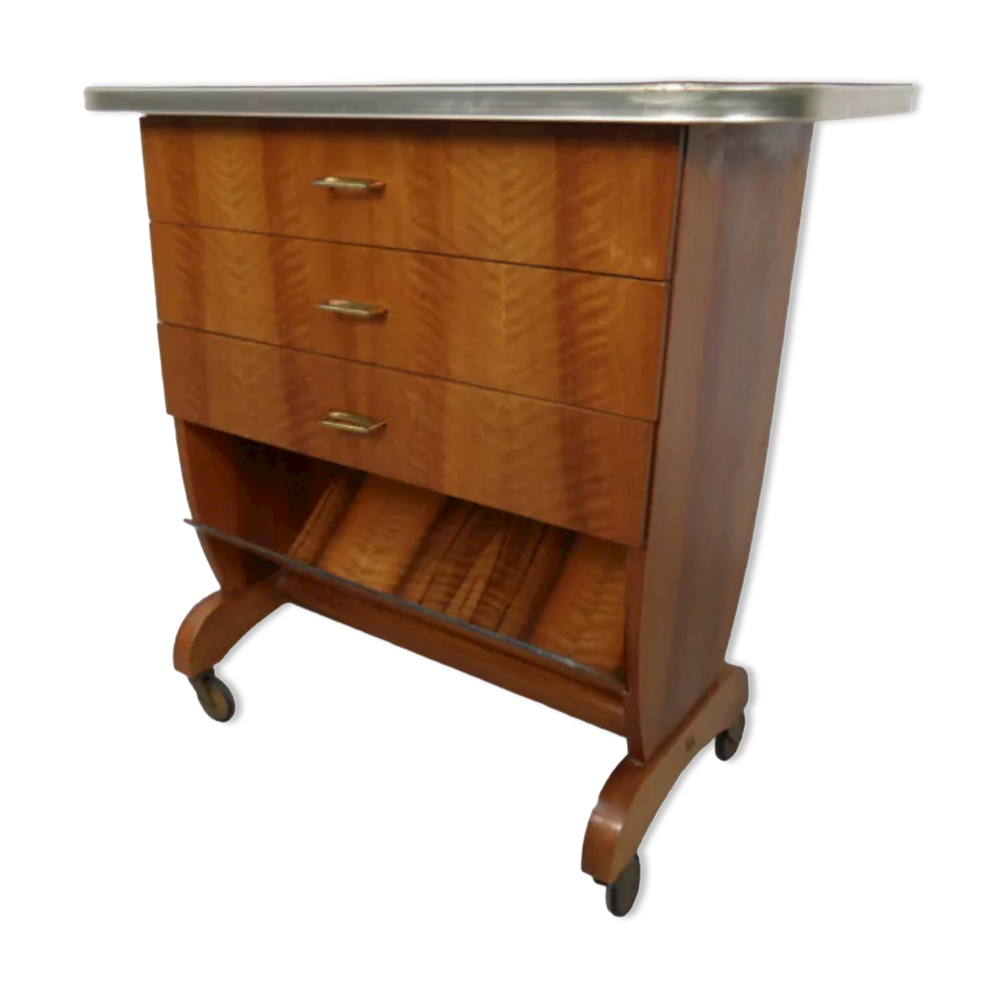 Mid -Century walnut trolley 1950s